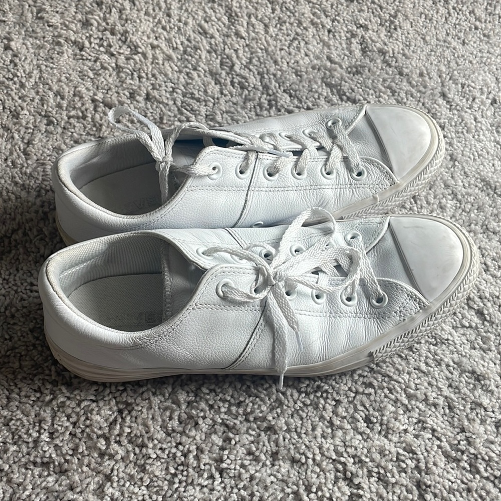 White Leather Converse